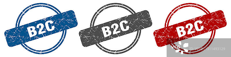 B2c邮票B2c标志B2c标签集图片素材