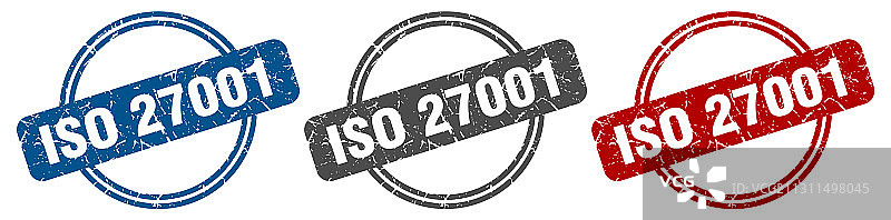 Iso 27001邮票Iso 27001标志Iso 27001标签集图片素材