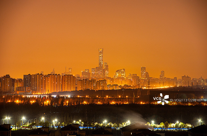 冬天凌晨的北京城图片素材