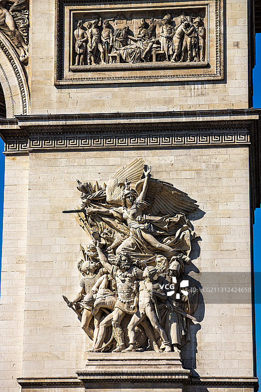 巴黎凯旋门雕塑图片素材