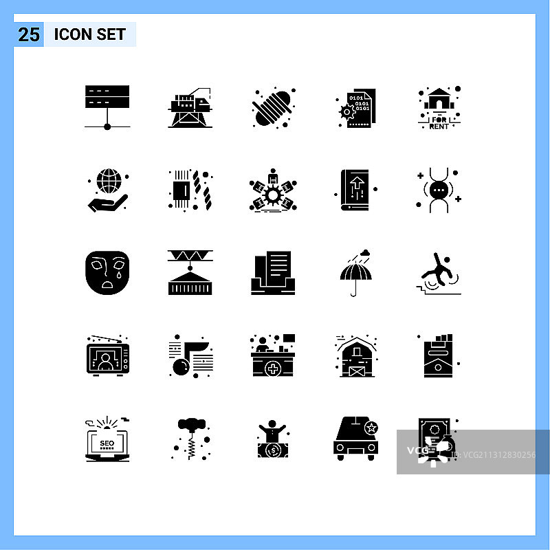 现代设置了25个立体象形文字和符号等图片素材