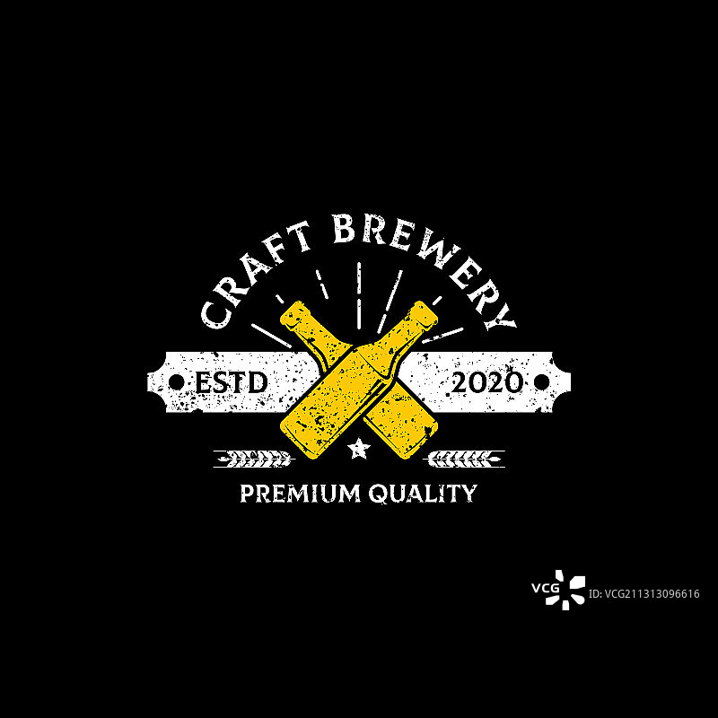工艺啤酒厂标志模板vintage啤酒公司图片素材