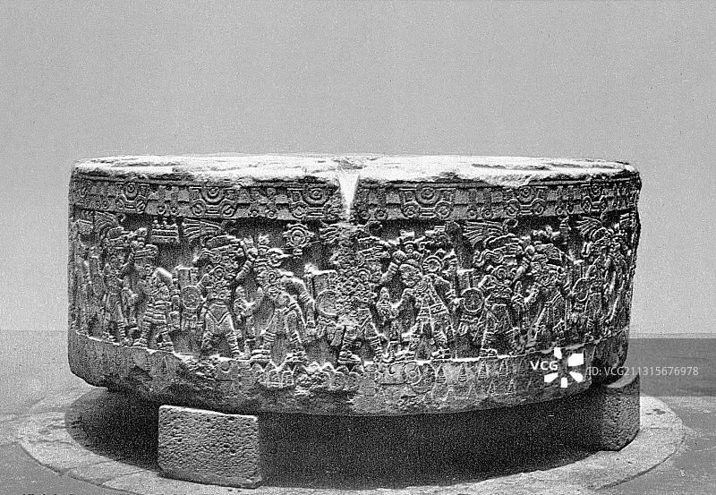 蒂索克之石，阿兹特克牺牲之石图片素材