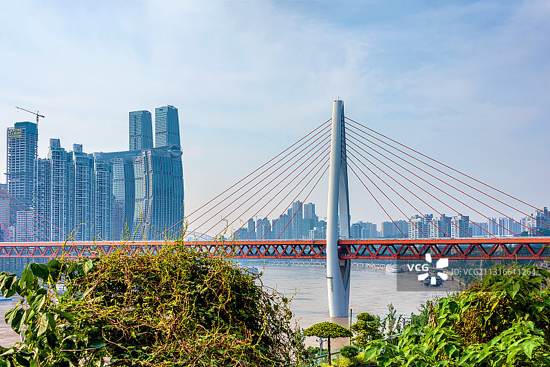 中国重庆东水门长江大桥图片素材