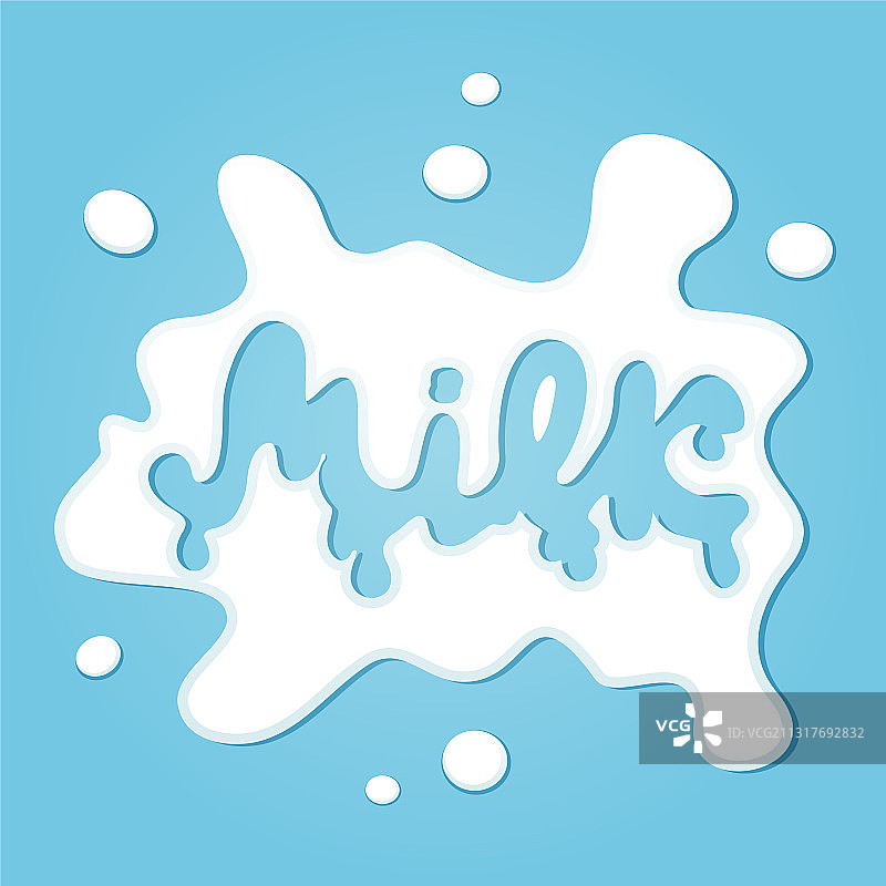 蓝色背景的牛奶图片素材