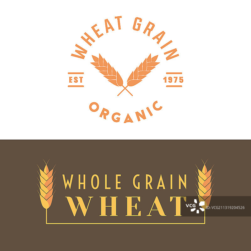 谷物和其他产品的小麦标签图片素材
