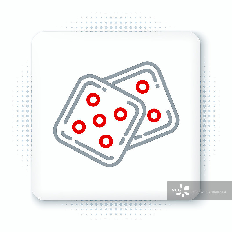 线游戏骰子图标孤立的白色背景图片素材