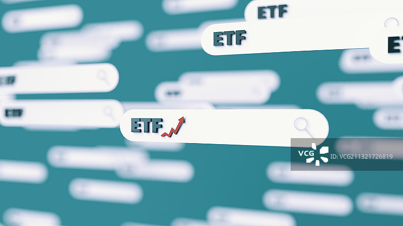 ETF指数上涨概念插图图片素材