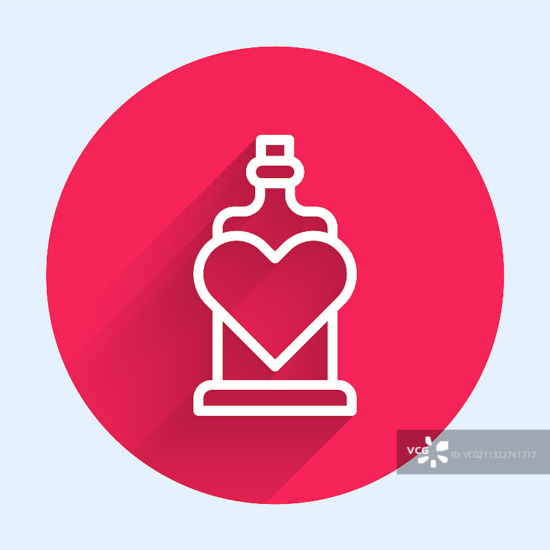 白线瓶与爱情药水图标隔离图片素材