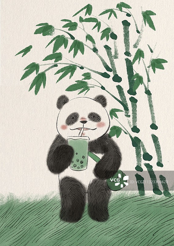 熊猫插画图片素材