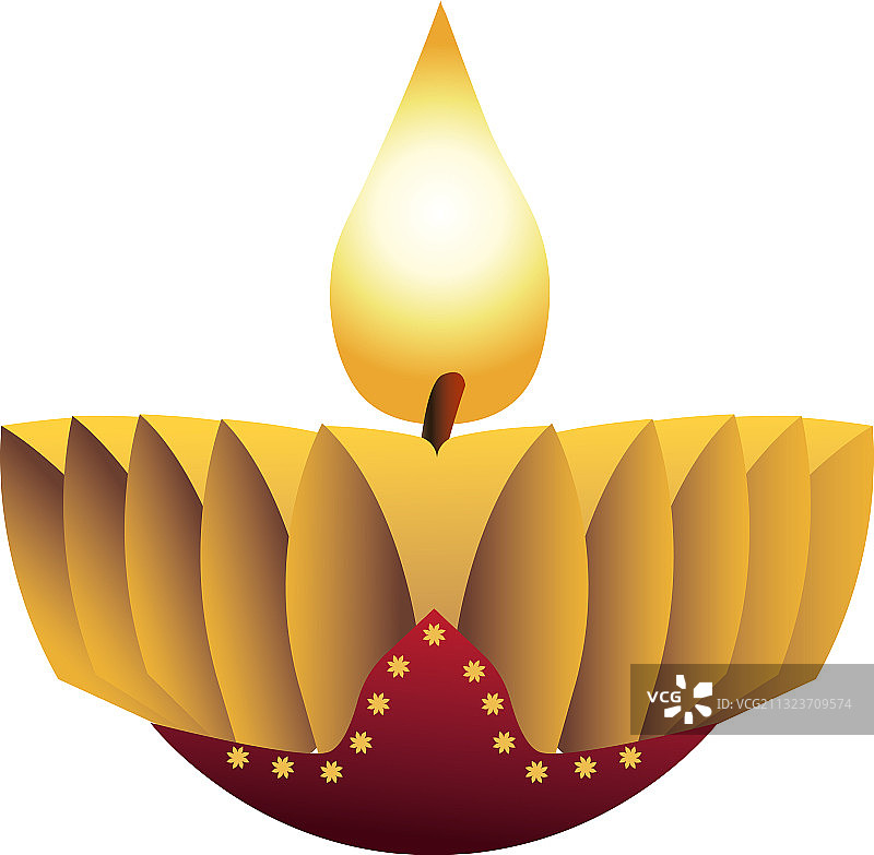 印度教蜡烛金色的图标图片素材