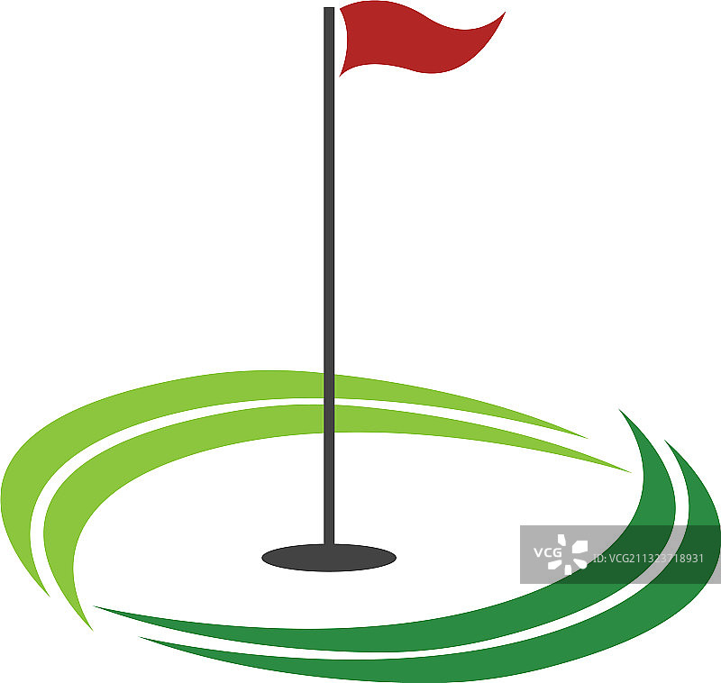 高尔夫运动标志设计模板图片素材