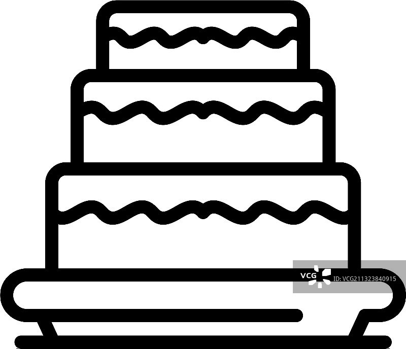 食物甜蛋糕图标轮廓风格图片素材