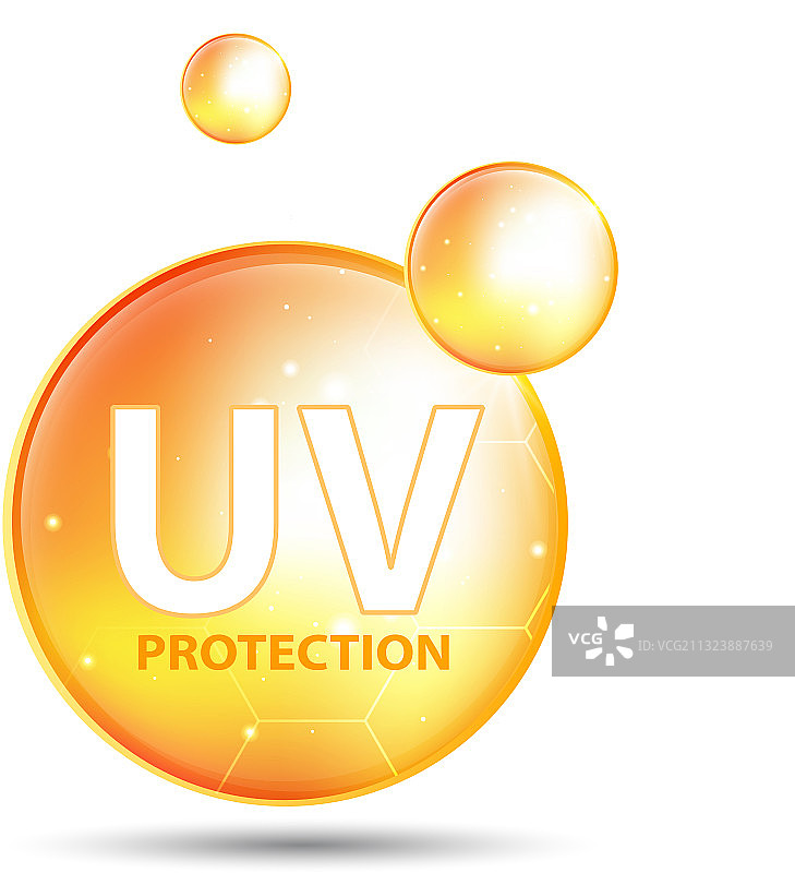 紫外线保护或紫外线防晒图标设计图片素材