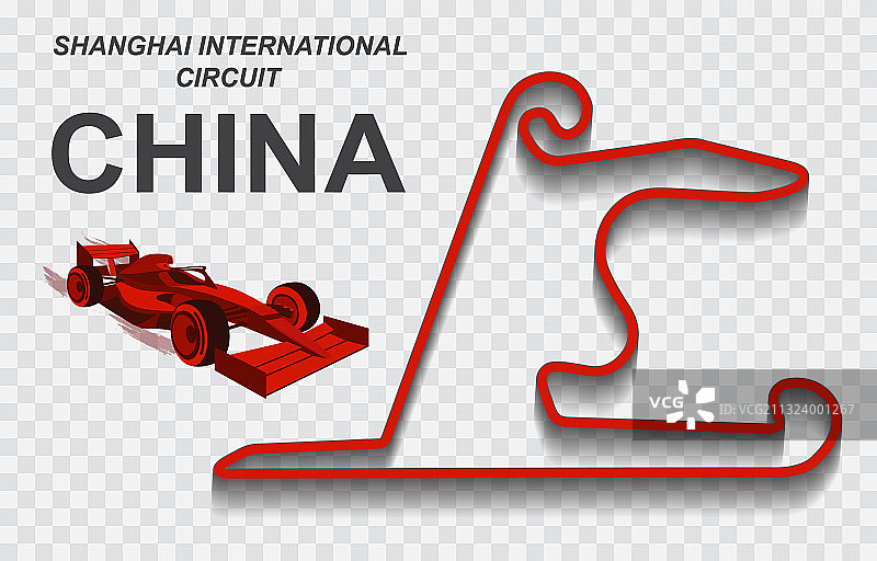 中国一级方程式或f1大奖赛赛道图片素材