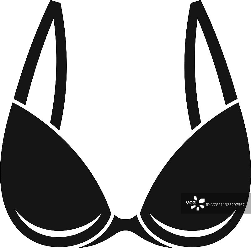 女人胸罩图标简单的风格图片素材