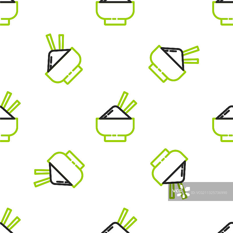 大米线在碗用筷子孤立的图标图片素材