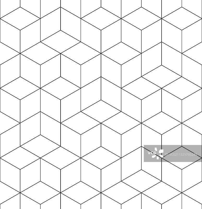 几何抽象的立体无缝图案线图片素材