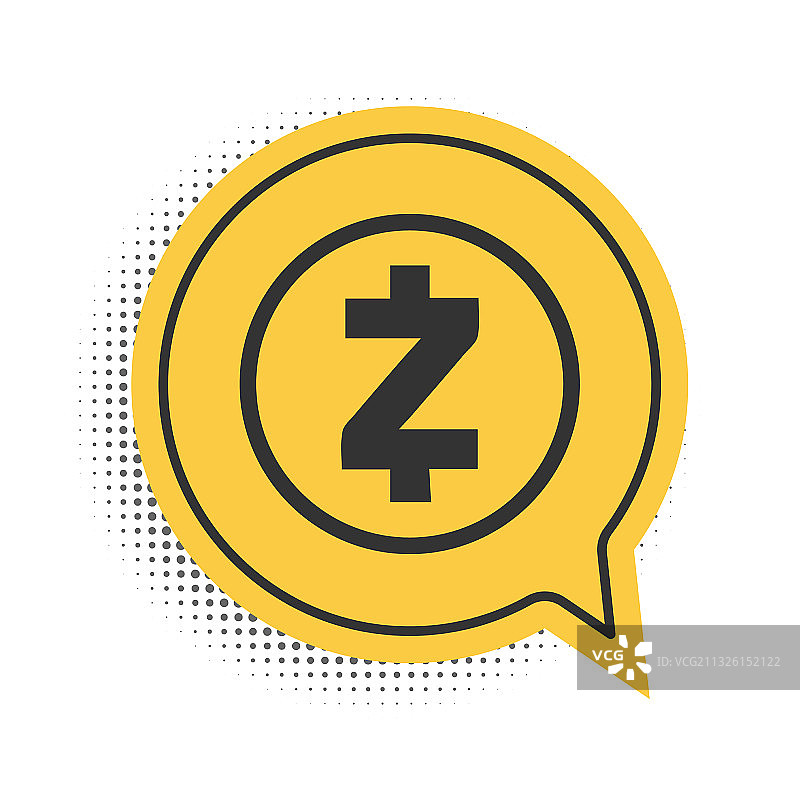 黑色加密货币zcash zec图标孤立图片素材