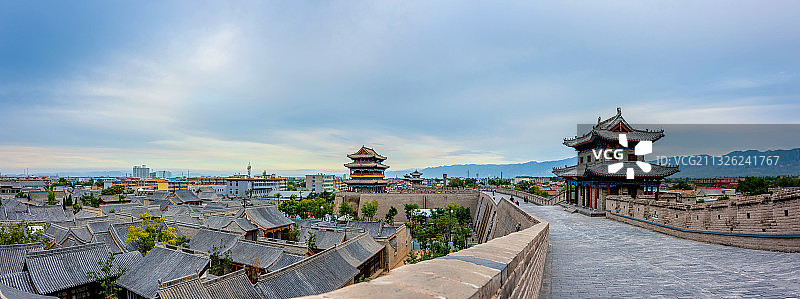 中国山西忻州古城全景风光图片素材