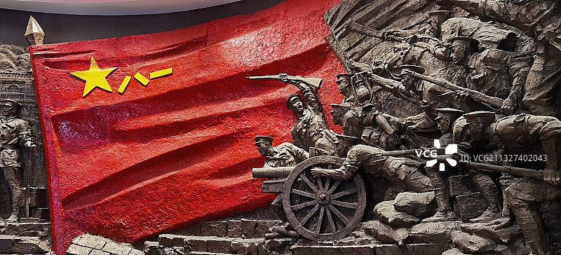 八一南昌起义群雕局部图片素材