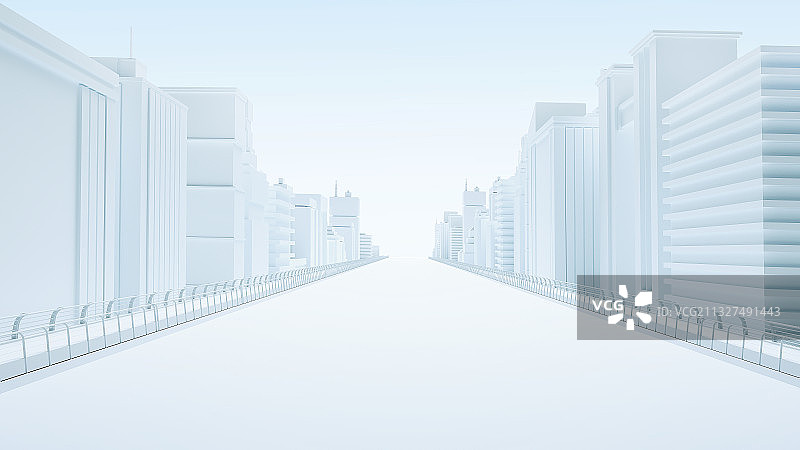 白色3d都市风光背景图片素材
