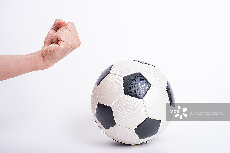 足球和男性手势图片素材