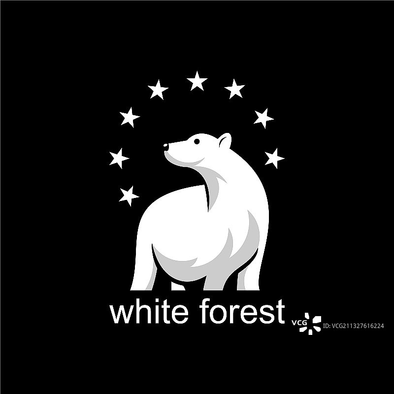 北极熊标志设计野生动物设计元素图片素材