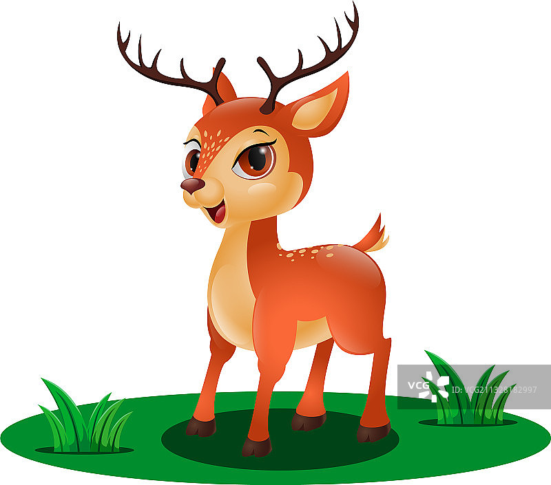 草丛里可爱的小鹿图片素材