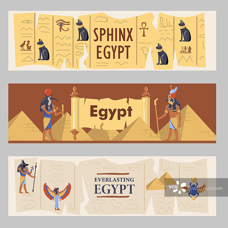 埃及横幅集图片素材