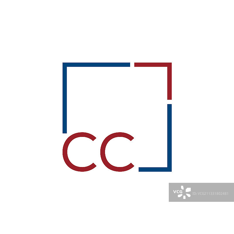 创意首字母cc方标志设计图片素材