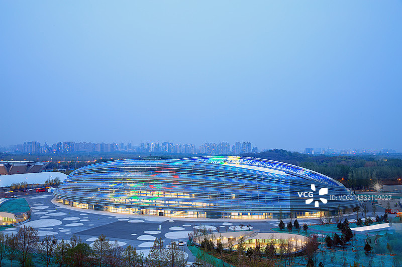 北京国家速滑馆冰丝带图片素材