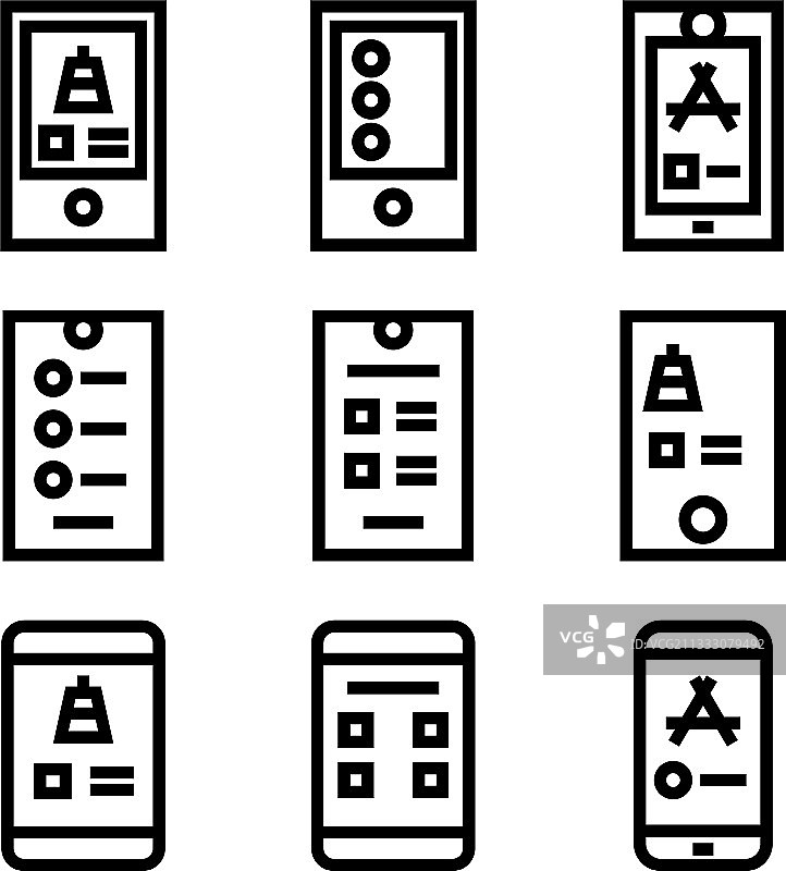 应用程序图标或标志孤立的标志符号图片素材