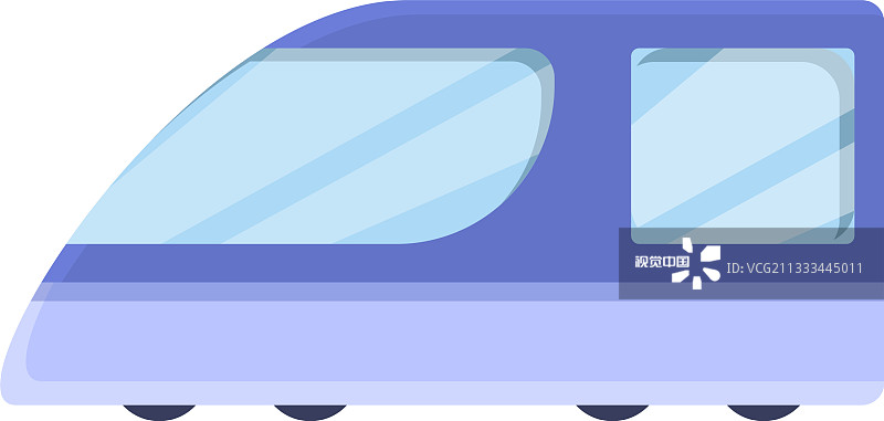 蓝色卡通风格的地铁车图标图片素材