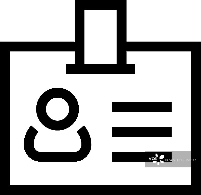 身份证图标或标志孤立标志符号图片素材