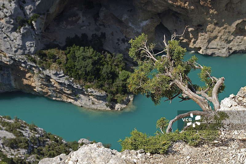 法国上普罗旺斯阿尔卑斯的Verdon峡谷图片素材