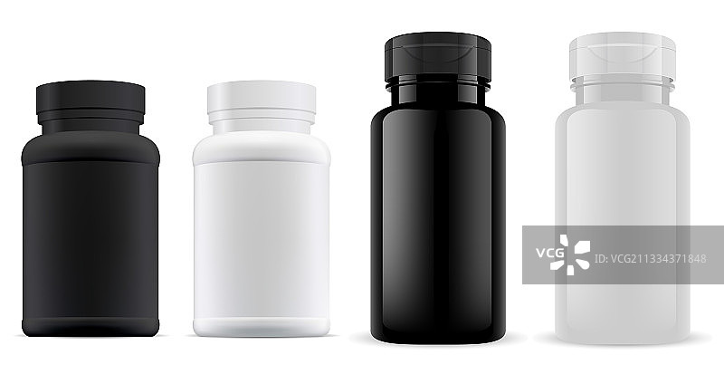 药丸瓶补充瓶塑料空白图片素材