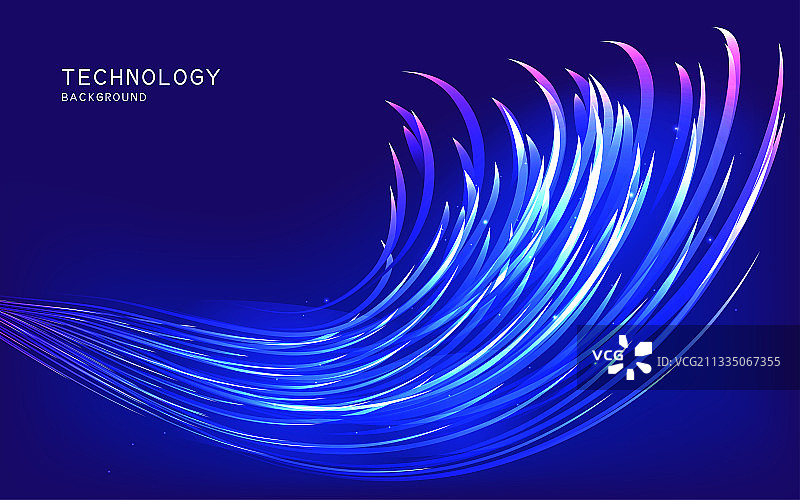 高科技未来感科技抽象技术光线光纤风格背景图片素材