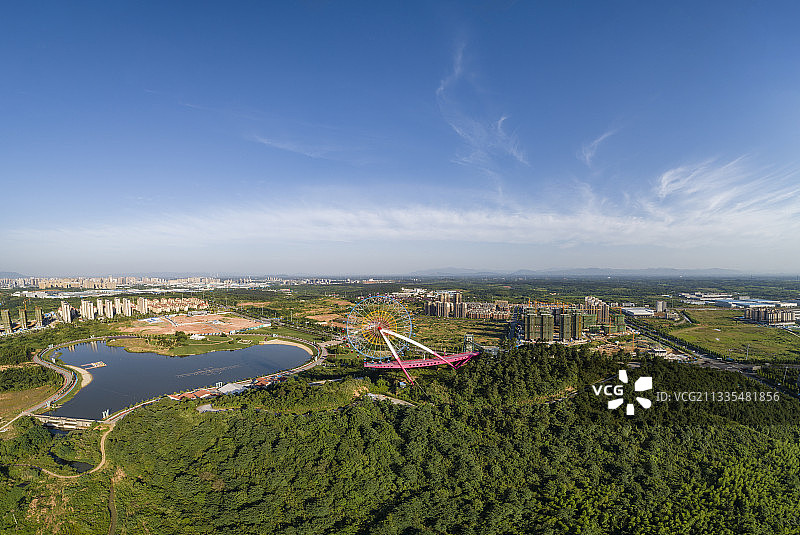 航拍中国安徽省宣城市国家级经济开发区风光图片素材