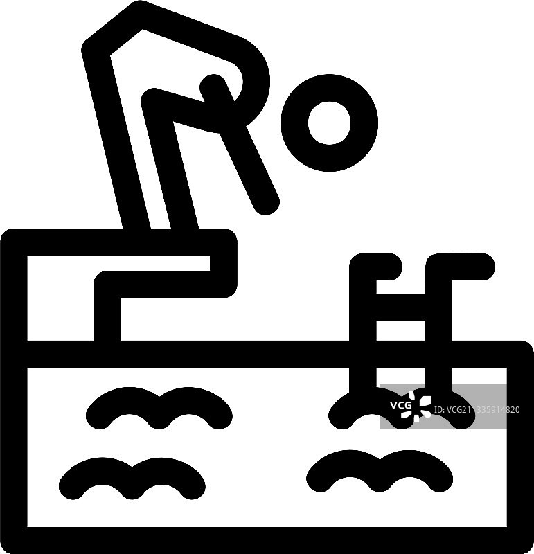游泳标志或标志孤立标志符号图片素材