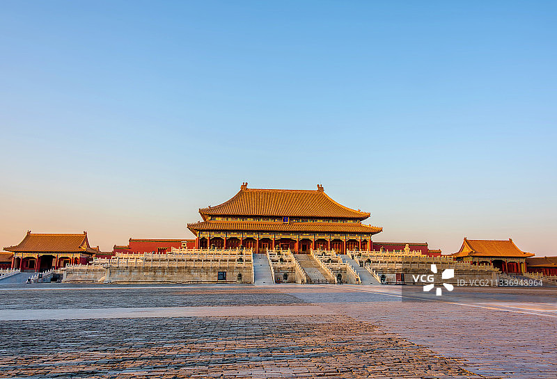 中国首都北京故宫太和殿图片素材