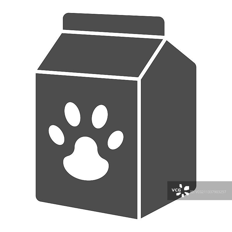 宠物食品盒固体图标动物医院的概念图片素材