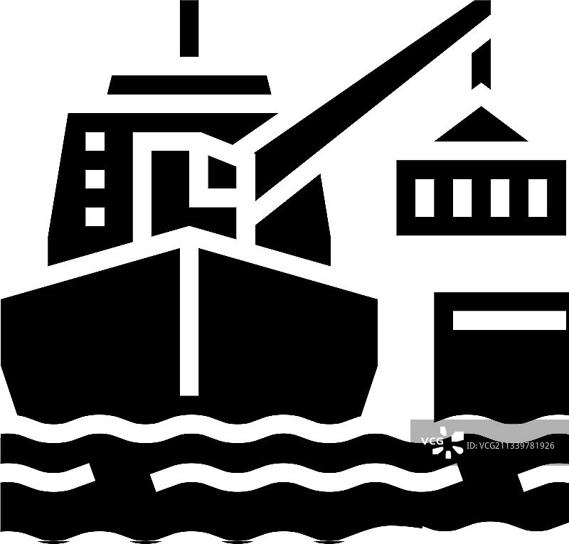 船舶吊车字形图标图片素材