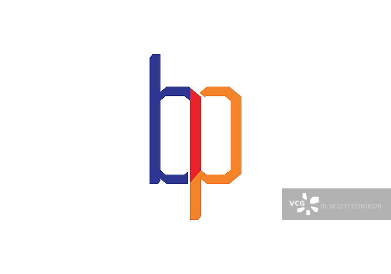 创意奢华bp字母标志设计及标识图片素材