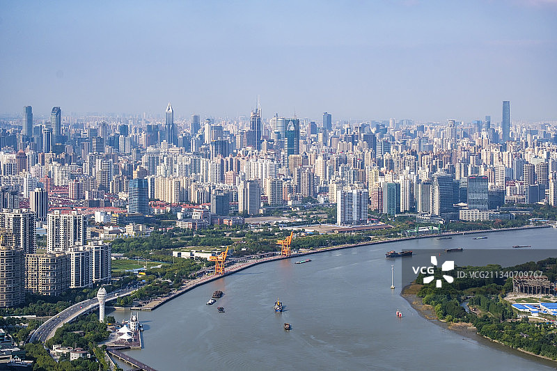 上海徐汇滨江的建筑风光图片素材