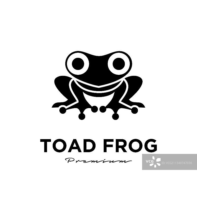 简单的蛤蟆青蛙标志概念图片素材