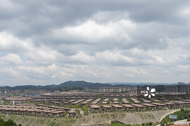 贵州省龙里县中铁国际生态城全景图片素材