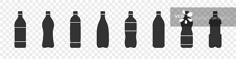 水瓶塑料瓶收集平图片素材