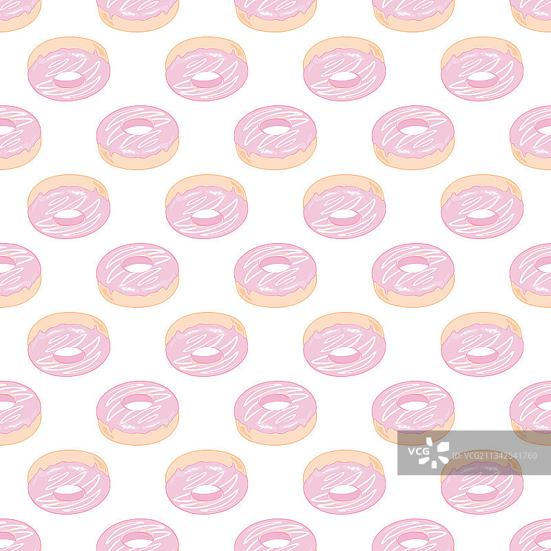 甜甜圈无缝图案一个粉红色的甜甜圈图片素材