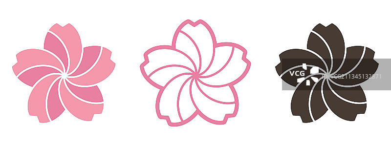 樱花日本花卉图标图形图片素材